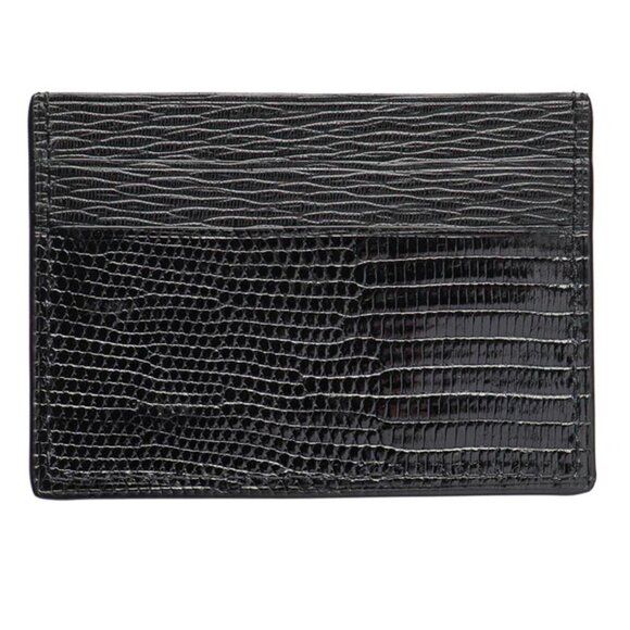 Handmade Lizard Card Wallet – Statement Piece - Black Color - Picture 4 of 5